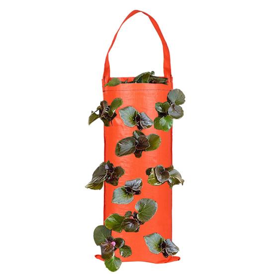 Hanging Strawberry Grow Bag Upside Down Strawberry Planter Reusable Breathable Plant Grow Bag with 4 6 8 10 Planting Holes for Vegetables And