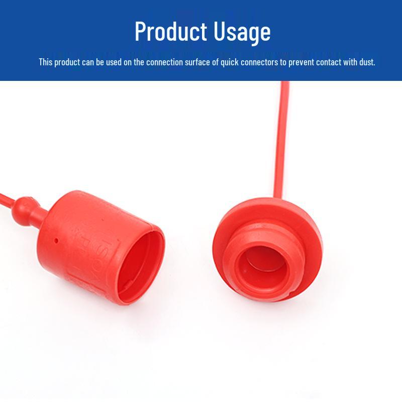 Red Rubber Protective Dust Cap for Quick Connect Plug