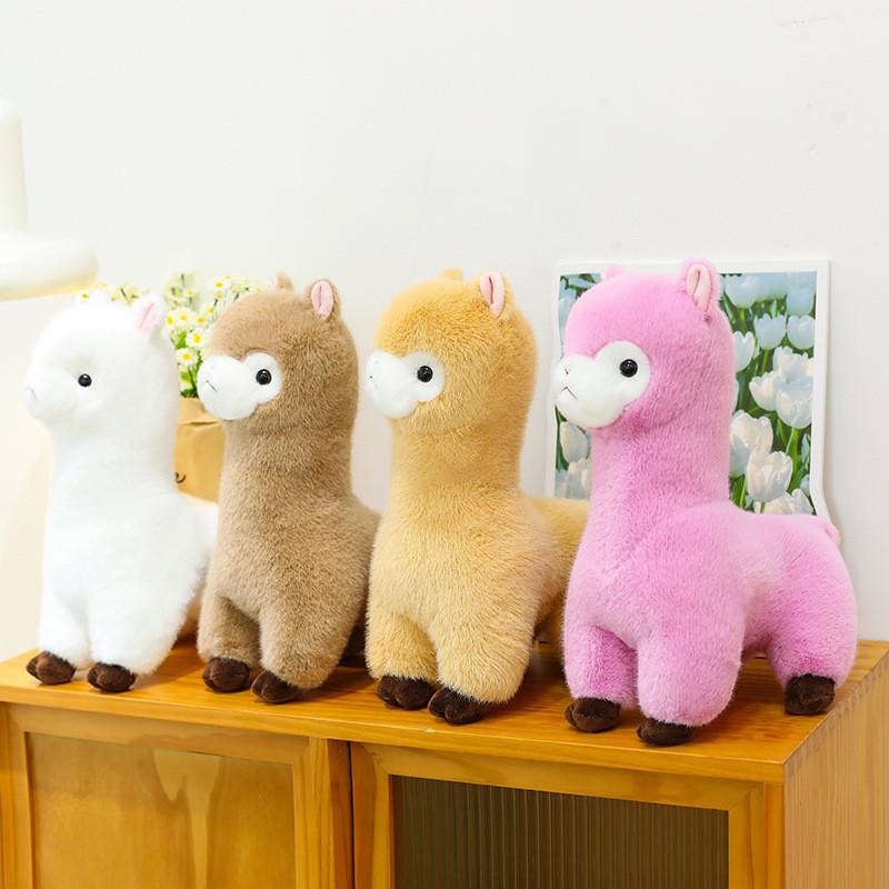 Peluche Alpaca Carino con Imbottitura in Cotone PP per Regalo di Compleanno e Collezione per Bambini
