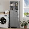 Tall Bathroom Cabinet, 60 x 30 x 170 cm, Grey