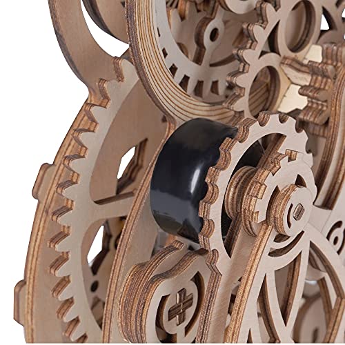 Tsukurundesu® Moving 3D Wooden Puzzle Series (LK503 Owl Clock) with Japanese Instructions