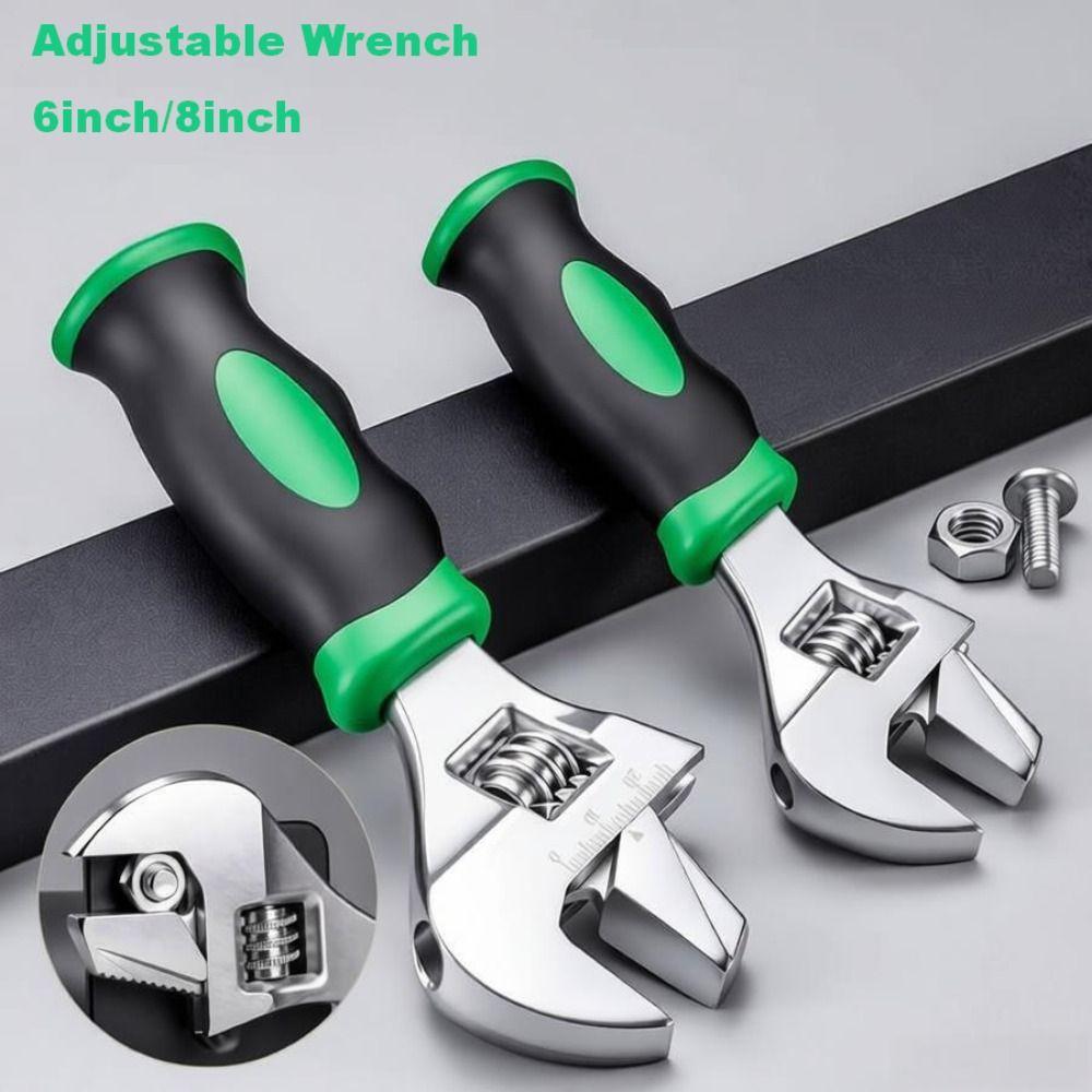 6inch/8inch Adjustable Wrench Dual-used Pipe Wrench Durable Monkey Wrench  Pipe Hand Tool