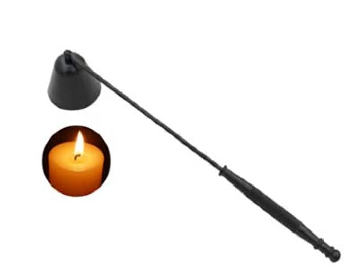 

Stylish, bell-shaped stainless steel candle snuffer for Buddhist altars, graveyards, and home use. Compact, lightweight, and convenient, this candle
