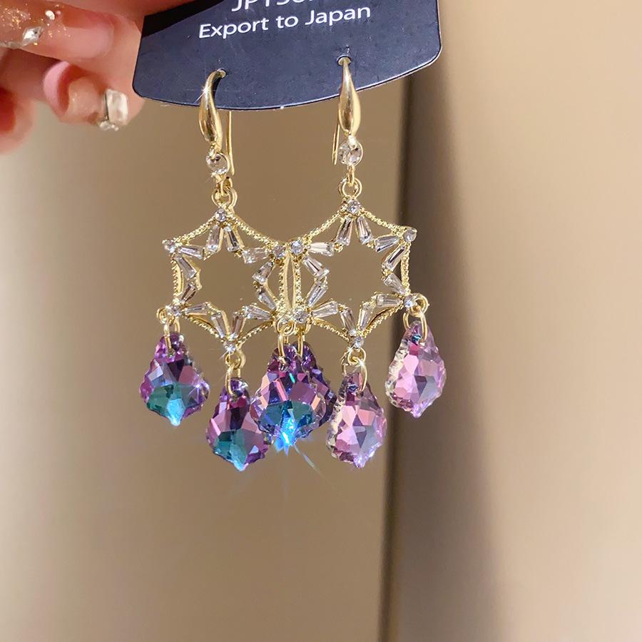 

Сережки-пусети Серце з цирконієм та стразами Срібна голка - Дизайн високої моди