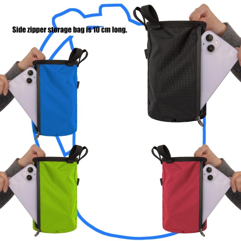 Bouldering Chalk Bucket  & Zippers Pockets Rock Climbing Chalk Bag Magnesia Pouches Nonslip Chalk Bag Easy Use