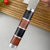Laser Damascus Kitchen Knives Chef Slicing Meat Fruit Tomato Steak Knife Wood Handle Butcher Boning Knife Barbecue Cleaver Meat