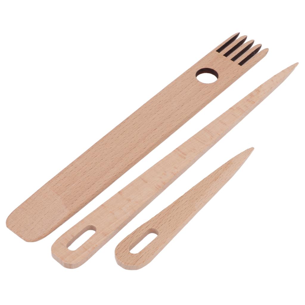 3pcs Weaving Needles Wooden Large Eye Weaving Crochet Needles for DIY Crafts Household Waving Sewing