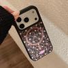 Leopard Print Bow Case Suitable for Apple 17 Pro Max, 13 Gold-plated Magnetic Stand, iPhone 16 Sweet and Cool 15
