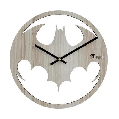Dizajn Batman 12-palcové ručne vyrábané štýlové elegantné analógové drevené nástenné hodiny do obývačky haly spálne kancelárie ako darček biele bukové drevo