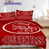 San Francisco 49ers Pattern Bedding Quilt Set Quilt Cover Pillowcase Home Decoration Birthday Gift (1 * duvet cover + 2 * pillowcase, without core)
