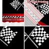 2D flat printing 2pcs Curtain Curtain Racing Checkered Flags Digital Printed Polyester Drapes Festive Curtains Perfect for
