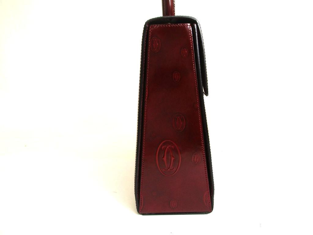 Authentic Cartier Leather Bordeaux Happy Birthday Hand Bag Purse #a881  Refurbished