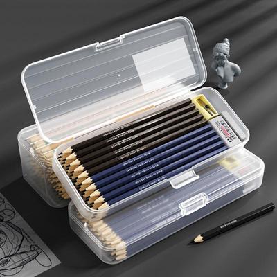 Student Simple Stationery Box Pencil Case Water Pen Case Stationery Transparent Pen Holder