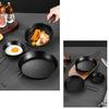3Pcs Portable Frying Pans with Removable Handle Nonstick Skillets Light Weight Grill Pans Cookware for Camping Travel