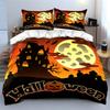 Moon, haunted house, bats. Bedding sets Duvet cover sets Duvet covers Pillowcases(1*Duvet Cover 2*Pillowcases without duvet insert)