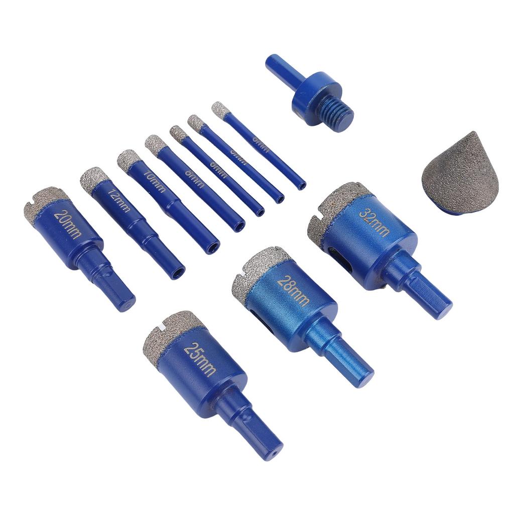 Diamond Hole Saw Kit Tile Drill Bits High Carbon Steel Diamond Drill Core Bits with Case for Porcelain Ceramic Granite
