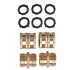 1/1 Inch Garden Hose Adapter Pack 1 Brass Connectors with 6 Washers Effective for All Your Gardening Applications