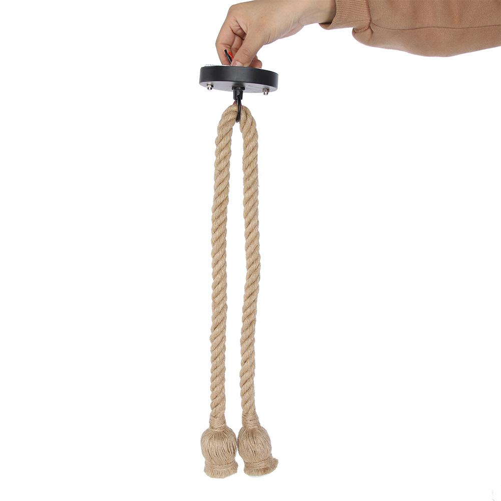 E27 Lamp Base 1.5m Hemp Rope Electric Wire   Pendant Decorative Bulb Holder (one bulb holder)