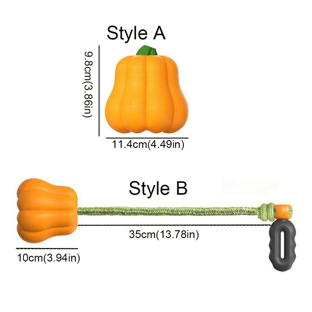 TPR Dog Pumpkins Ball Toy Bite Resistant Dog Chew Toys Funny Halloween Pumpkin Dog Toy  Halloween