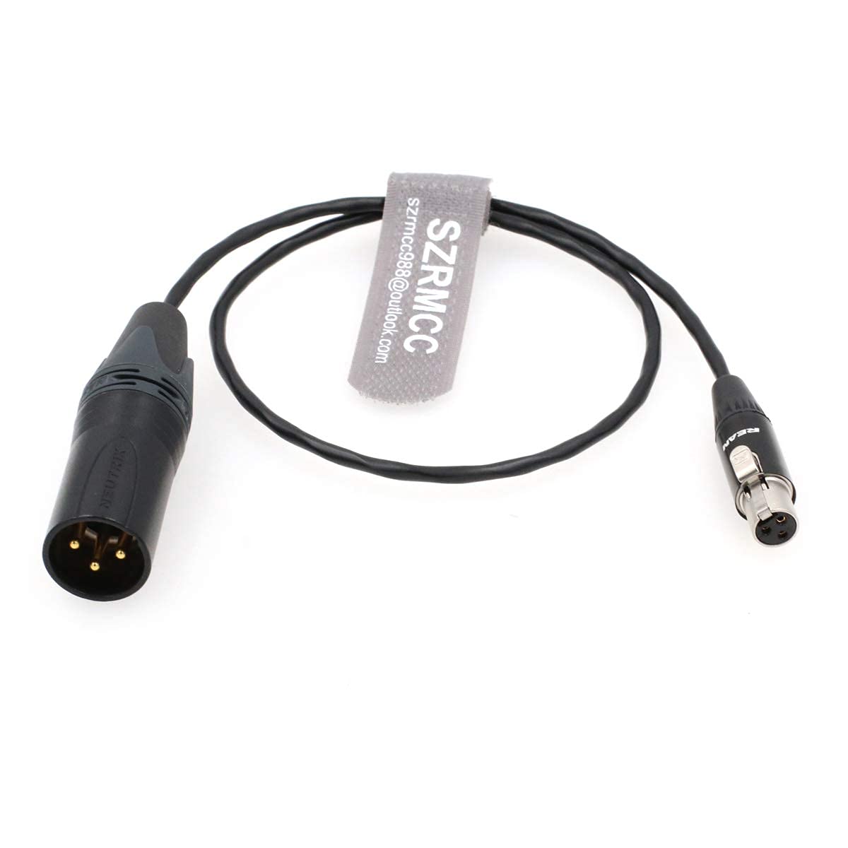 

SZRMCC Кабель XLR 3-контактный папа - Neutrik Mini XLR 3-контактный мама 633442688 для микшера или микрофона Sound Devices