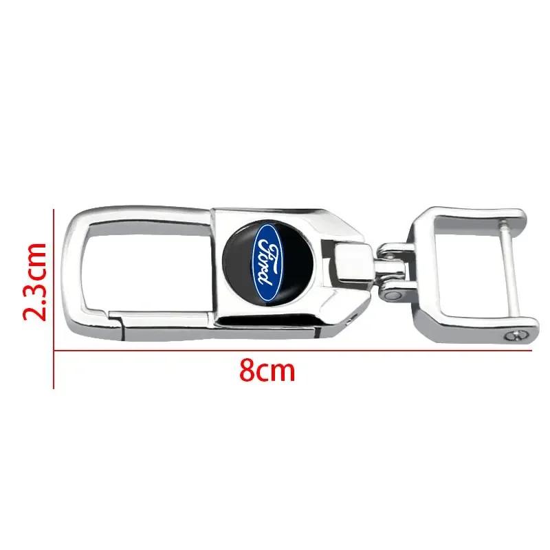 Car Sticker 2026 Ford Creative Metal Car Keyring Men's Key Chain Holder For Ford 2 3 Mondeo Mk3 F150 Ranger Fusion Mustang Fiest