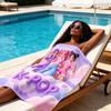 Asciugamano da Spiaggia Stile Gruppo di Ragazze Cartoni Animati Kpop per Piscina Spiaggia Campeggio Crociera Essenziale per Viaggi Estivi Regalo Vacanza