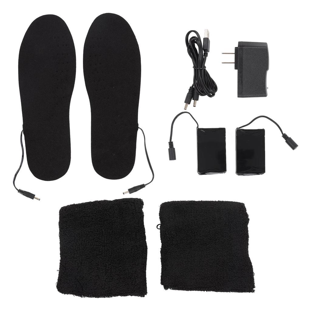 Vyhřívané vložky do bot Měkké, teplé, prodyšné, řezatelné, elektrické vyhřívané vložky s dobíjecí baterií přes USB