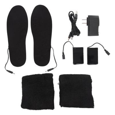 Heated Insoles Soft Warm Breathable Cuttable Electric Heating Insoles with USB Rechargeable Battery