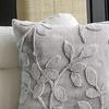 Plush Jacquard Pillow Cover, 3D Embossed Solid Color Cushion Case, 17.7 x17.7 Inch Anti-Static Soft Throw Pillow Cover, Modern Cozy Home Decor for