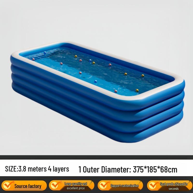 Extra-Large Foldable Inflatable Swimming Pool for Kids and Adults, Outdoor Home Use