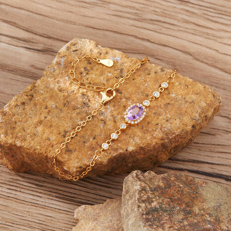 Color Treasure Jewelry Natural Garnet Topaz Peridot Citrine Bracelet Women