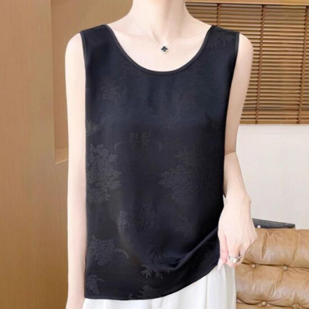 Navava Women VinTage Chic Round Neck Sleeveless T shirT nT2831