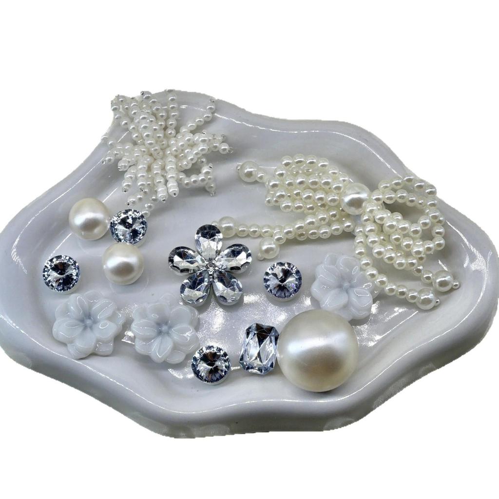 Luxury Pearl Ballet Shoe Accessories Set with Flower Buckles