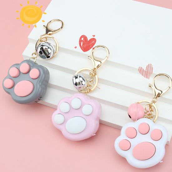 Mini Fidget Toy Lovely Portable Funny Cat Paw Push Fidget Game Keychain for Children
