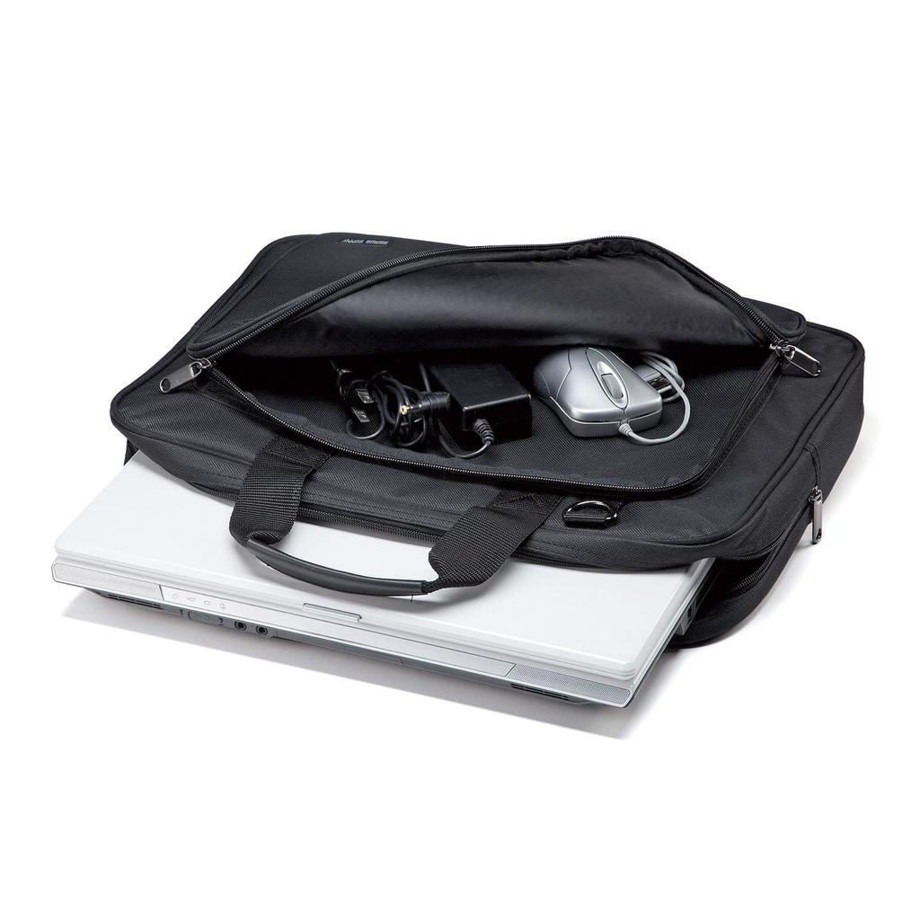 SANWA SUPPLY PC Carrying Bag (15.6-inch Wide, Black) BAG-U52BK3