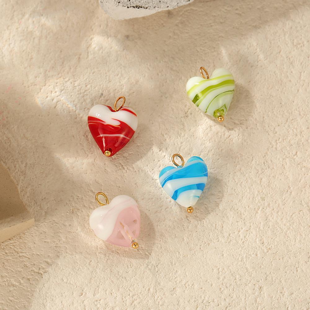 Colorful Ceramic Palm Eye Heart Snowman DIY Jewelry Accessories