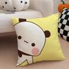 Cute Lovely B-Bubu And D-Doodle Cushion Cover Throw Pillow Cover Hidden Button Durable Polyester Chair Cushion