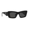 Prada Logo Irregular Sunglasses Women's Black Black 50 Basic Packaging-glasses Case + Packaging Box