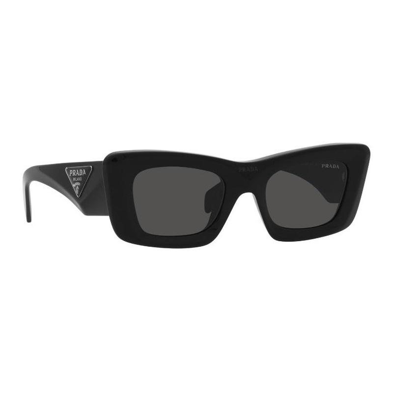 Prada Logo Irregular Sunglasses Women's Black Black 50 Basic Packaging-glasses Case + Packaging Box