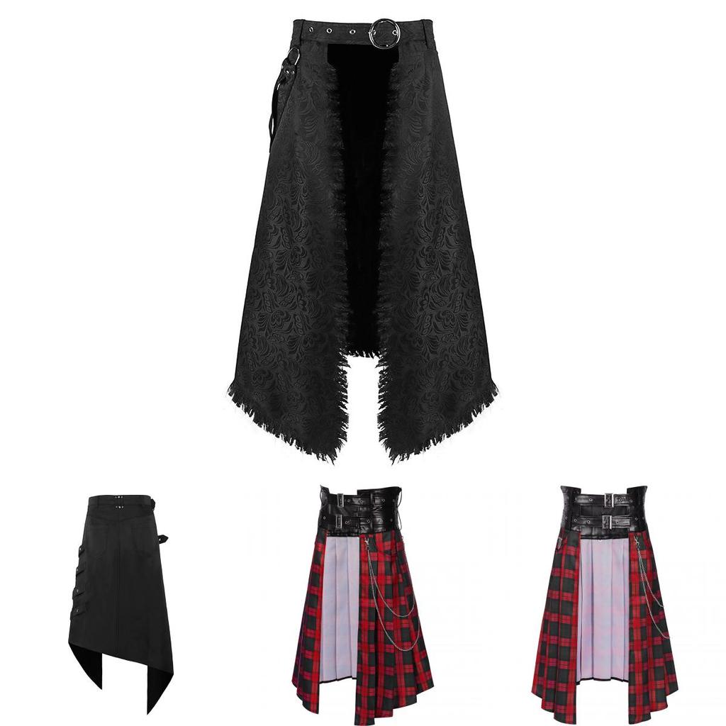 Gothic Medieval Halloween Mens Dress With Polyester Fabric For Cosplay And Steampunk Style