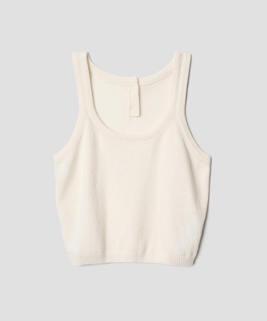 TTUDEMENT Two-Way Knit Bustier Ivory