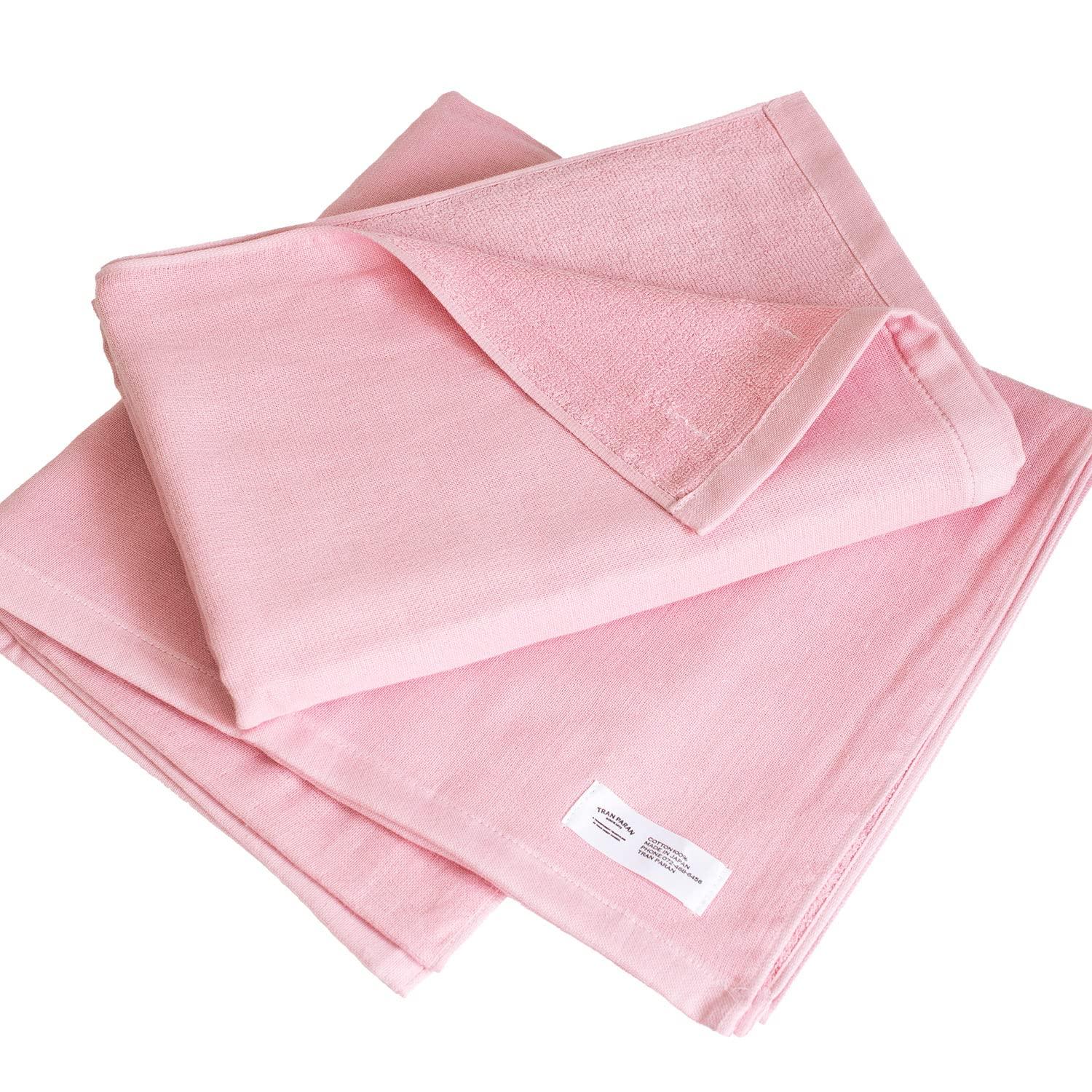 

Прозрачный марлевый банный набор из полотенец из хлопка сенсю японского производства, 2, полотенца, быстросохнущие, впитывающие, тонкие, 100% (Дымчатый розовый)