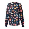 Jachetă Top Casual de Modă pentru Femei, cu Mâneci Lungi, Guler Înalt, cu Nasturi pe o Parte, Imprimeu Floral, pentru Îngrijitor