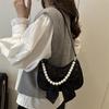 Popular design pearl handbag bag women's summer new messenger bag bow shoulder armpit bag