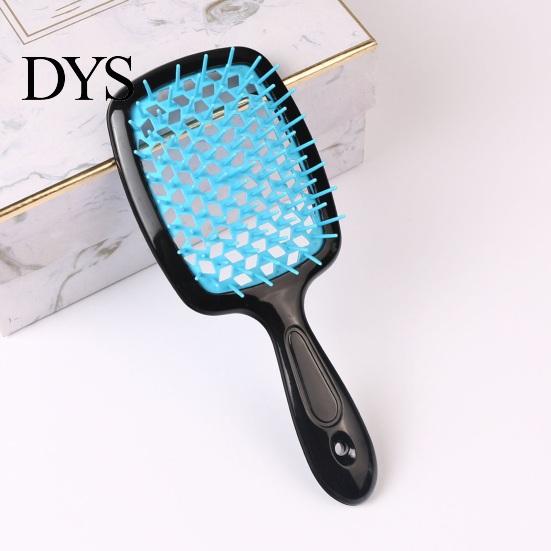 Ergonomic Grip Hair Brush Detangling Hollow Handle Scalp Massage Women Girls Wet Mesh Design Dry Long Curly Fluffy Styling Comb Hairdressing Tool And