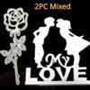 2pc Mixed  Love Letter and Flower Background Frame Metal Cutting Dies Stencils for DIY Scrapbooking Decorative Embossing Handcraft Template