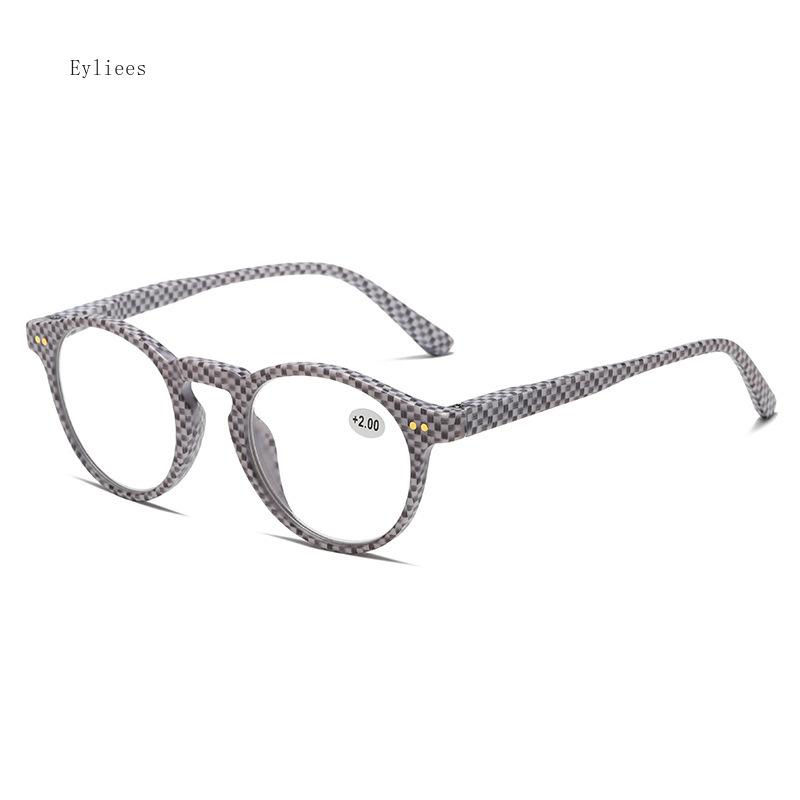 Reading Glasses for Women Patterned Round Anti Blue Light Presbyopic Eyeglasses Men Vintage Farsighted Eye Glasses +1.0 To +4.0