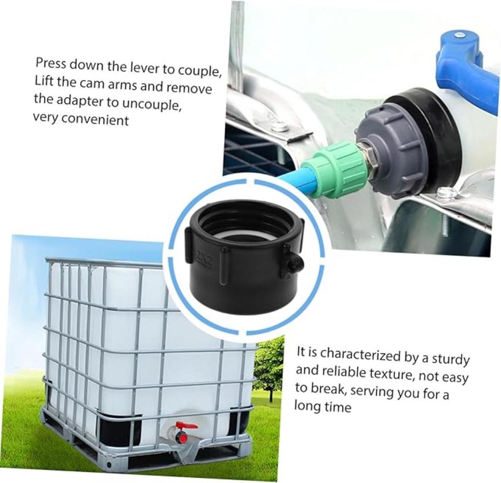 IBC Tank Adapter S60 X  1" 1.5 2" 63/75/80/100mm Thread Connector Ton Barrel Connect 1000 Liter IBC Tank Fitting