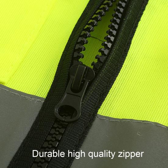 Warnweste mit hoher Sichtbarkeit und mehreren Taschen, Sicherheitsstrickgewebe, reflektierende Weste, Kleidung