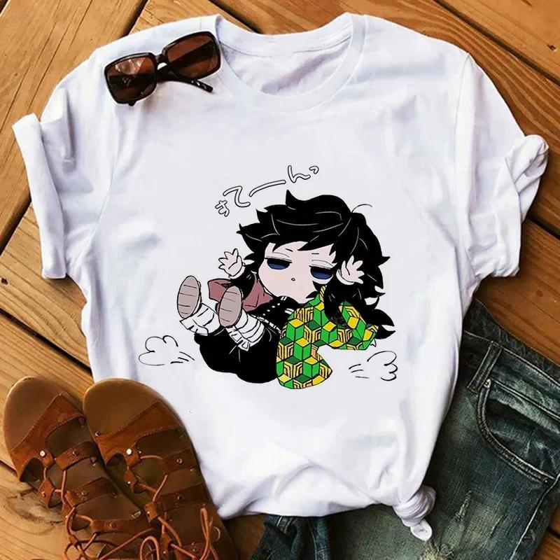 Kimetsu No Yaiba Kamado Nezuko Tričko s grafickým potiskem Ženy Harajuku Estetické bílé topy Tričko 2021 Dámské tričko japonského stylu